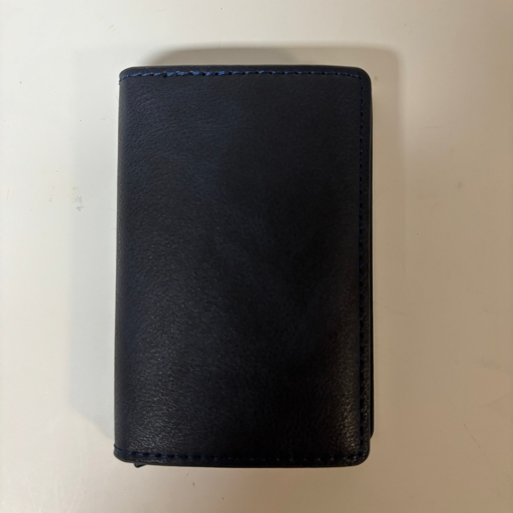 SIMPL Toggl Navy Blue Leather Pop Up Card Holder Minimalist Wallet